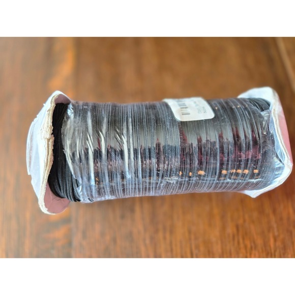 Other - Black 1/8 inch Elastic Band Cord for Face Masks Sewing Crafts 196 Yards New Roll